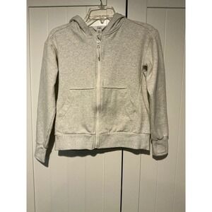 Athleta Girl Heather Gray Zip Up Hoodie Sweatshirt Kids Size L 12